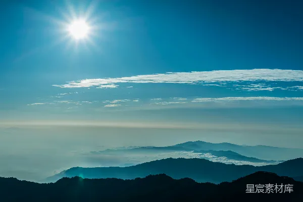 高清摄影 山间日出的景象
