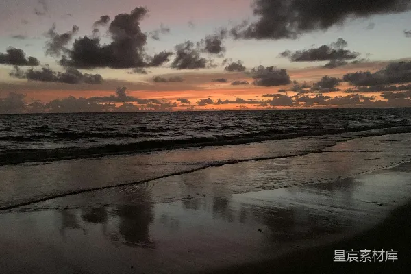 高清摄影 日落海滩