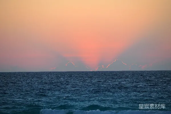高清摄影 金色时刻的海浪
