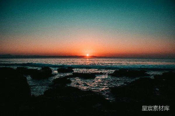 高清摄影 海边的日落