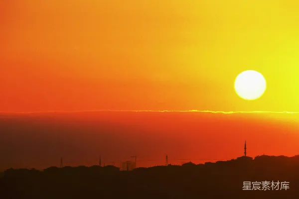 高清摄影 夕阳下的海景照片