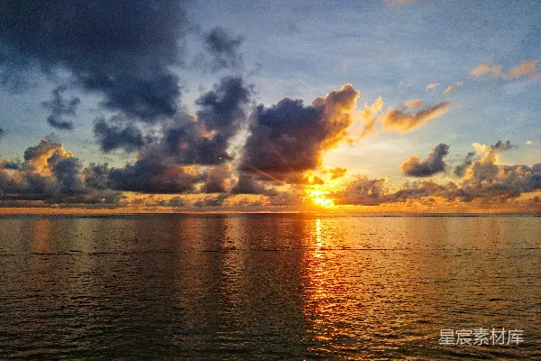 高清摄影 金色时刻的海洋