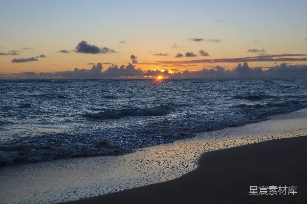 高清摄影 海边日出。