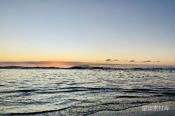 高清摄影 夕阳下的水域