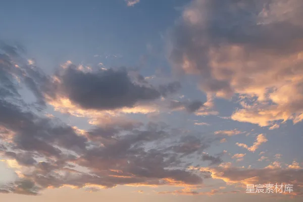 高清摄影 白天蓝白相间的云天
