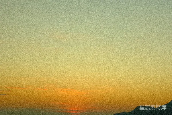 高清摄影 山峦之上，夕阳西下