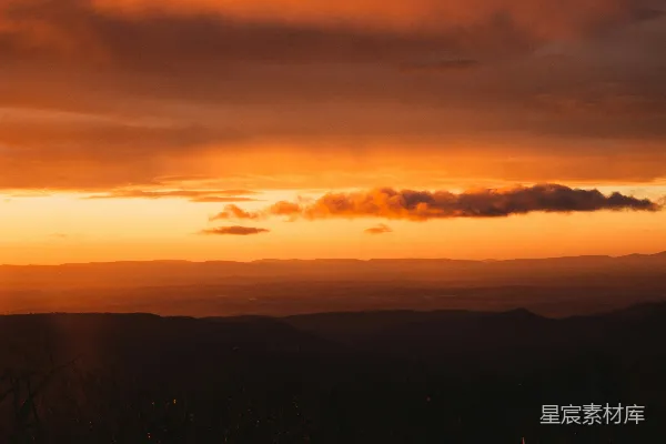 高清摄影 夕阳下山的轮廓