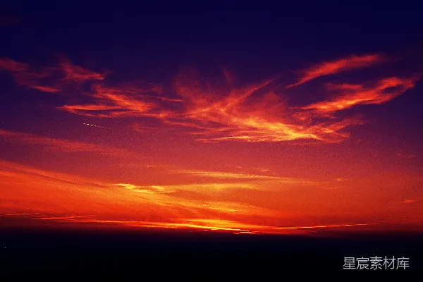 高清摄影 山影夕阳