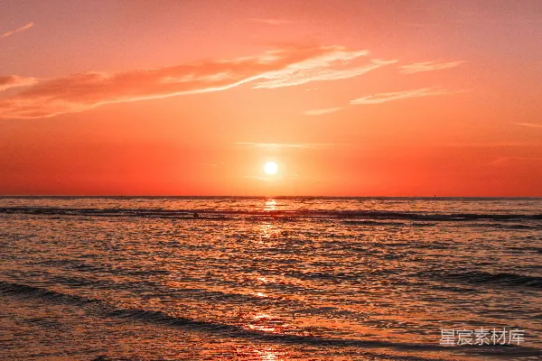 高清摄影 海滩的日落