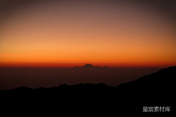 高清摄影 夕阳下山的轮廓摄影