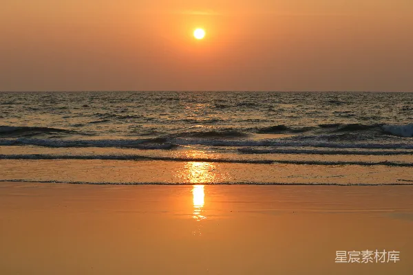 高清摄影 夕阳下的水域