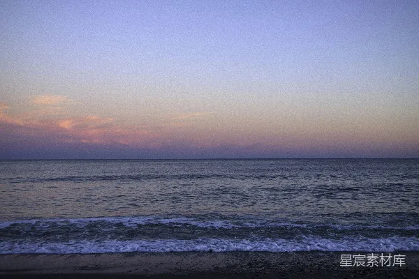 高清摄影 夕阳下海边看海景