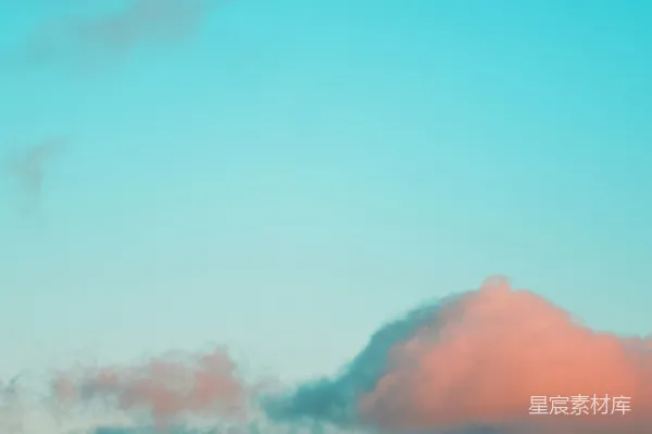 高清摄影 白天的橙色云朵