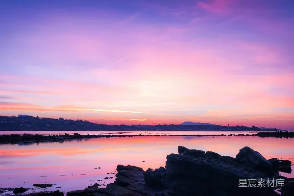 高清摄影 夕阳下的水景 vista