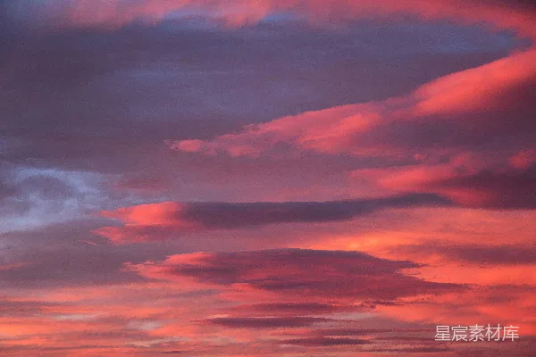 高清摄影 橙色夕阳下的阴天 skies cloudy with an orange sunset