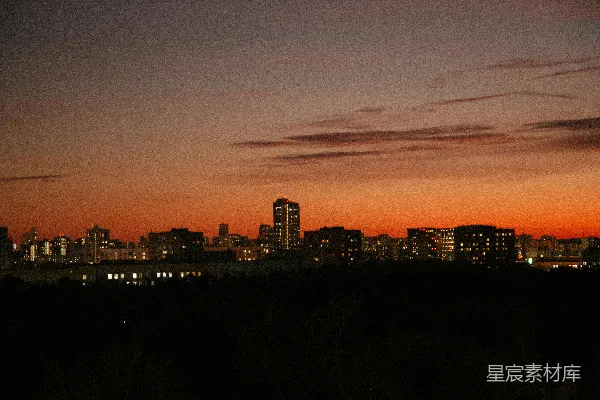 高清摄影 从山顶看夜晚的城市景色
