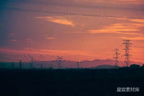 高清摄影 夕阳美景映照着这片土地。