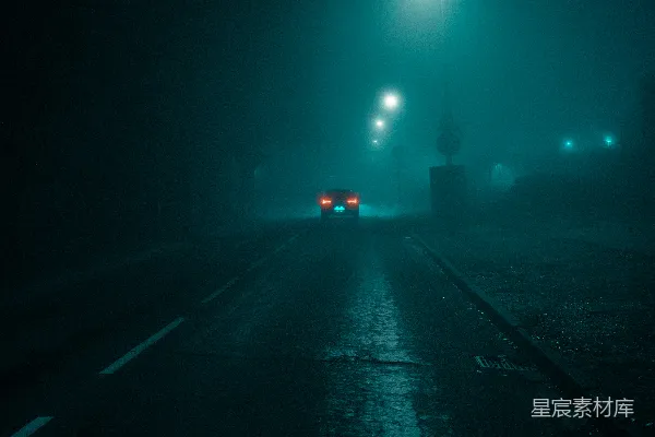 高清摄影 夜间的一条道路