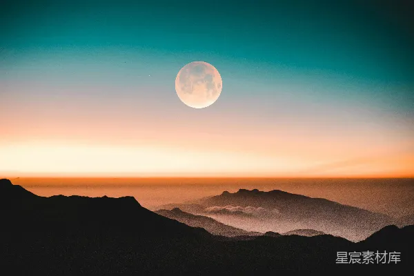 高清摄影 夜间山脉