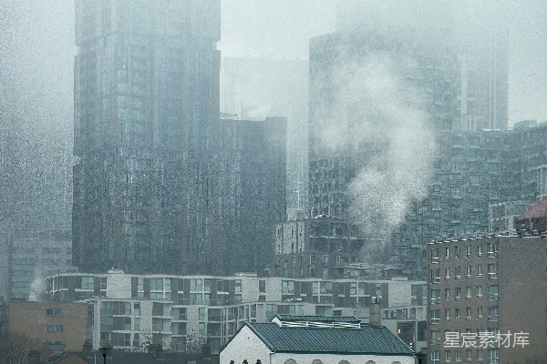 高清摄影 建筑冒出白烟