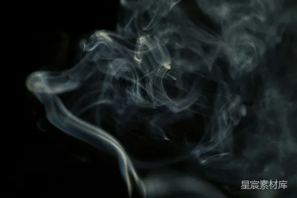 高清摄影 黑色背景上的白烟