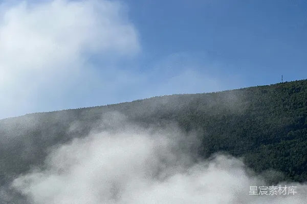 高清摄影 背景中有座山的田野