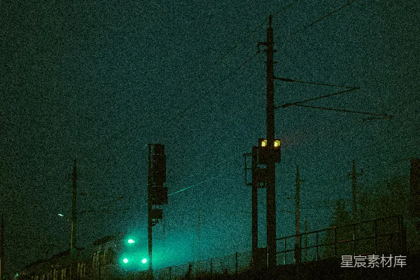 高清摄影 夜晚电杆的轮廓