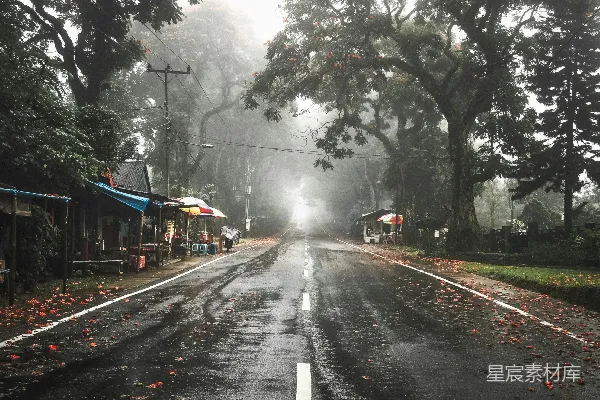 高清摄影 空旷的道路中