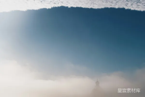 高清摄影 雾中城市的风景