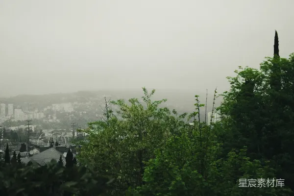 高清摄影 山顶俯瞰的城市景象