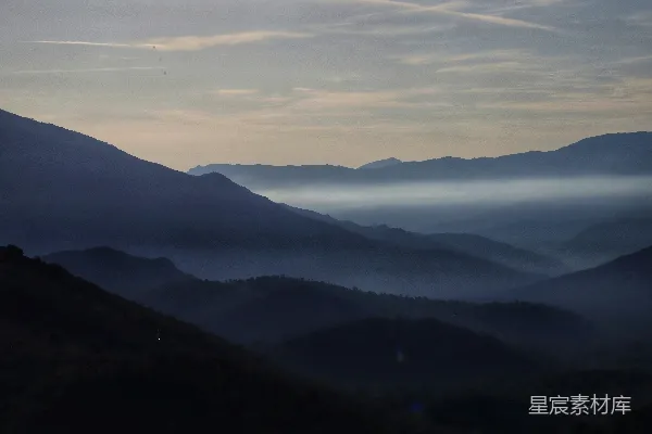 高清摄影 山谷中的雾景