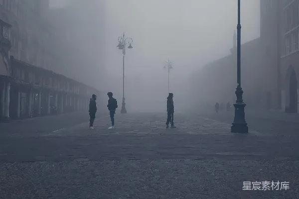 高清摄影 白天行人走在人行道上