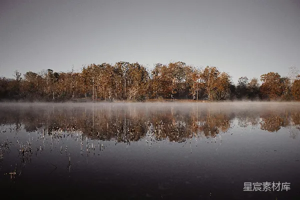 高清摄影 宽视角拍摄的湖景