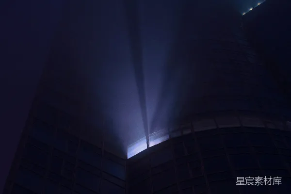 高清摄影 一座灯火通明的高大建筑