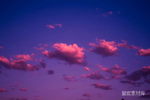 高清摄影 橙蓝的天空