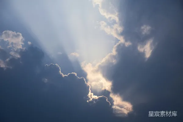 高清摄影 白昼的白云与蓝天