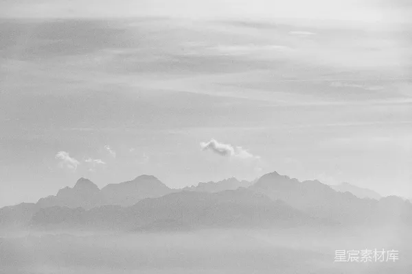 高清摄影 天空中俯瞰山景