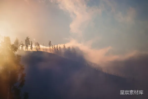 高清摄影 山间阳光穿透云层