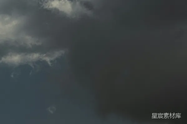 高清摄影 一匹马孤独地站在云层密布的天空下的一片田野中。