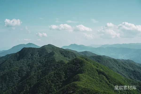高清摄影 从高处看山的景象