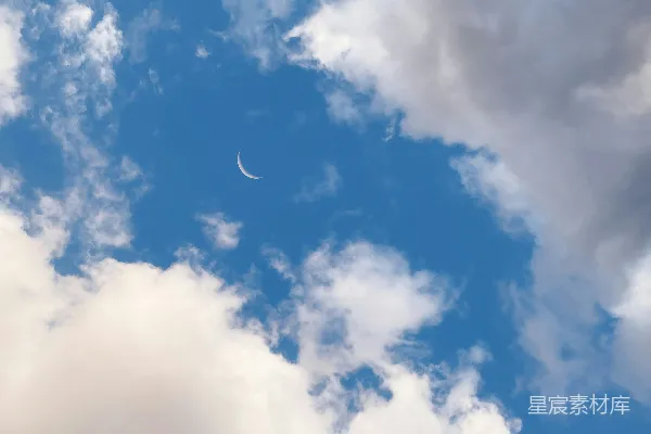 高清摄影 一架飞机在多云的蔚蓝天空中飞行