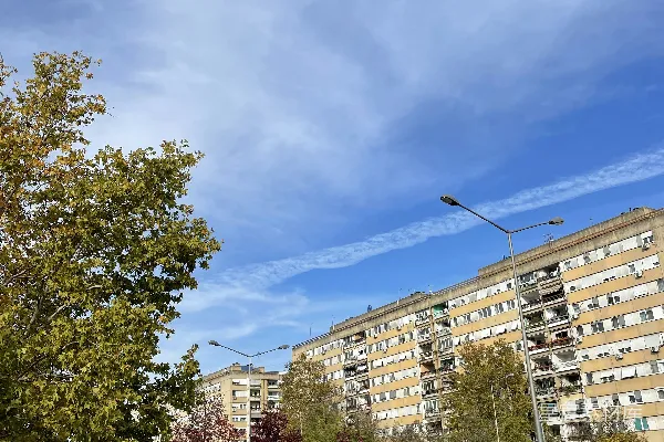 高清摄影 有树有草的建筑