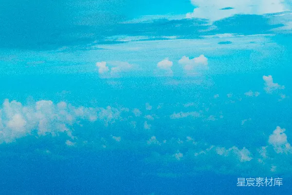 高清摄影 飞机上看向天空的景象