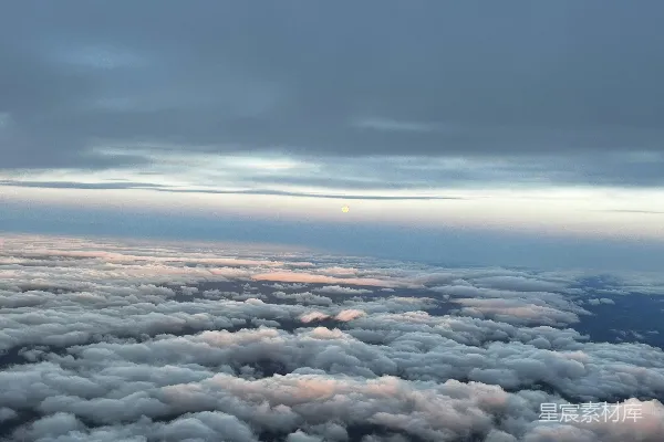高清摄影 飞机上看天空和云朵的景象