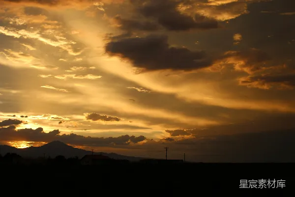 高清摄影 城市中的夕阳