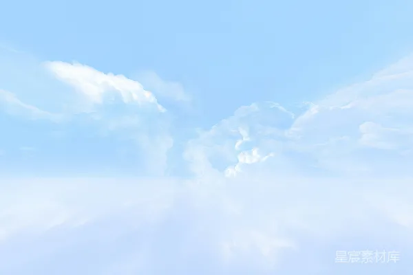 高清摄影 蓝天白云下有一架飞机在空中。