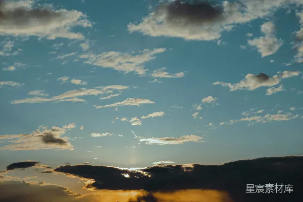 高清摄影 夕阳下山影的轮廓图象