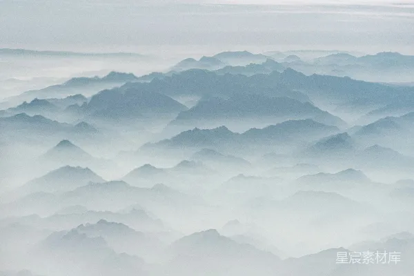 高清摄影 飞机上看山峦美景
