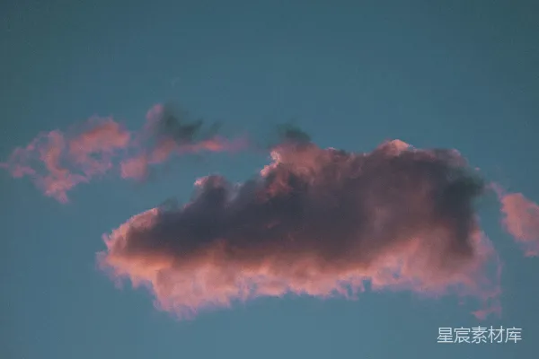 高清摄影 蓝天白云一般的粉云