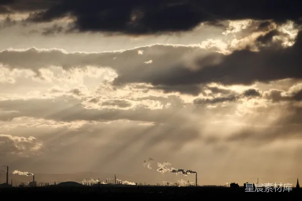 高清摄影 城市上空的阴云天空